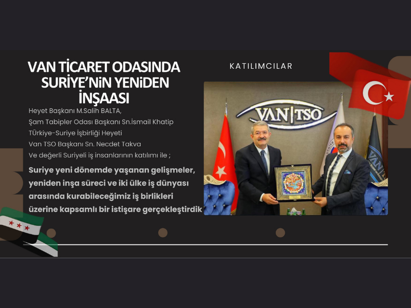 Van TSO ile Stratejik Zirve: Suriye’nin Yeniden İnşasında Bölgesel Güç Birliği