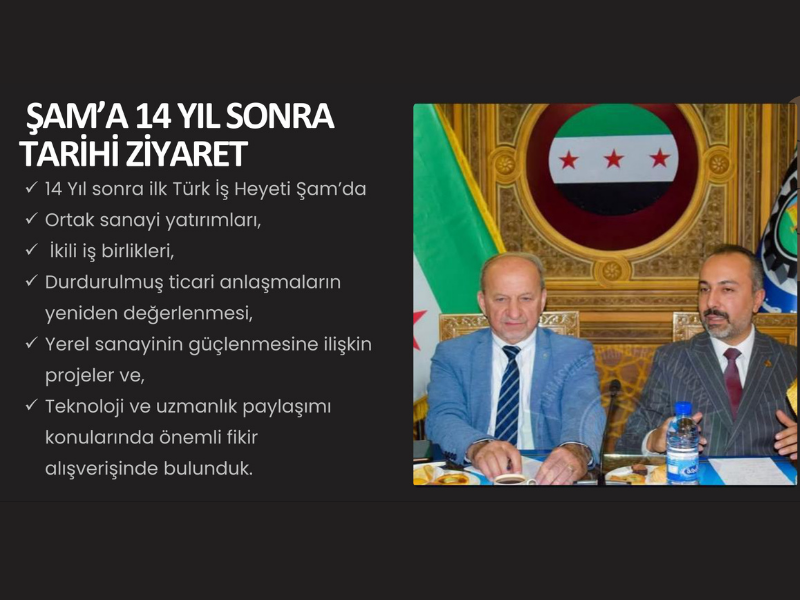 Tarihi Dönüm Noktası: 14 Yıl Sonra Şam’a İlk Türk İş Dünyası Heyeti Ziyareti